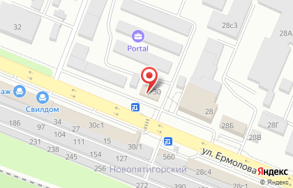Аптека Здоровье на улице Ермолова на карте