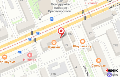 Магазин Исток в Кировском районе на карте