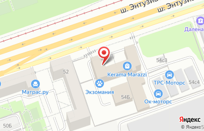INFINITI на метро Шоссе Энтузиастов на карте