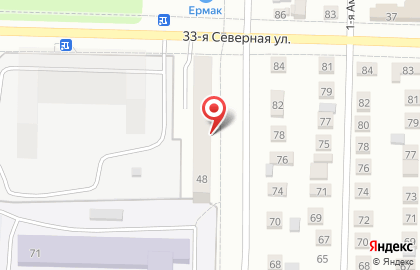 Омский строительный колледж на 33-ей Северной улице на карте