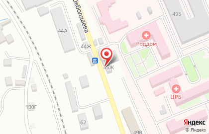 Шиномонтажная мастерская на улице Шеболдаева на карте