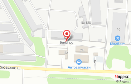 Группа компаний Белагро RU на Московском шоссе на карте