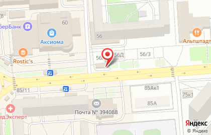 Почта Банк в Воронеже на карте