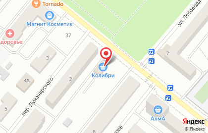 Магазин Колибри на улице Луначарского на карте