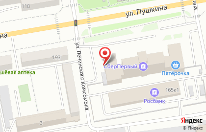 Городская столовая на улице Пушкина на карте