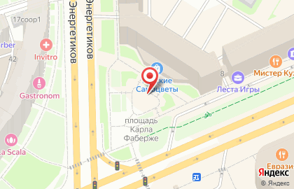 РСК на площади Карла Фаберже на карте