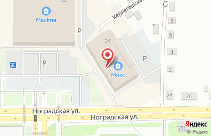 Торговый центр Mix на Ноградской улице на карте