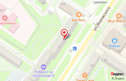 Быстрый заём на улице Воровского на карте
