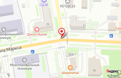 Саша в Ишиме на карте