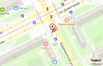 Союзпечать, Фрунзенский район на Будапештской улице на карте