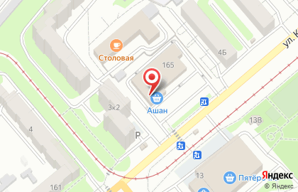 Супермаркет Ашан в Пролетарском районе на карте