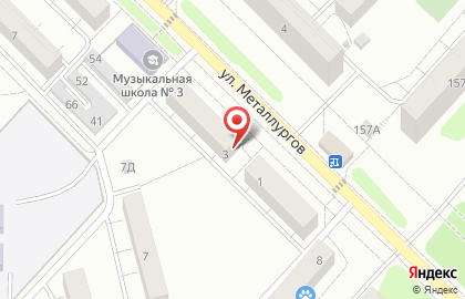 Агентство недвижимости Глобус на улице Металлургов на карте