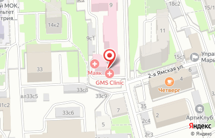 Медицинская клиника GMS Clinic Ямская на карте