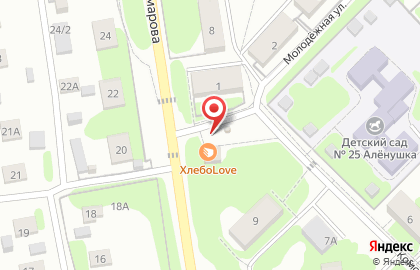 Пекарня Хлебница на Комсомольской улице на карте