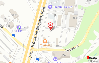 Автостоянка Лесная на карте