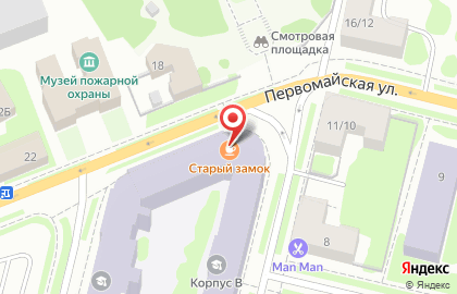 Кафе Старый замок на Первомайской улице на карте