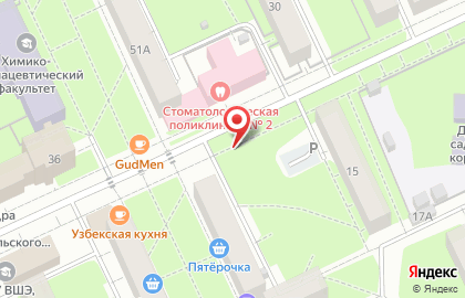 Киоск и водоматов Ново-Лядовская вода на улице Крупской, 46/2 на карте