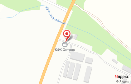 Остров, крестьянское фермерское хозяйство на карте