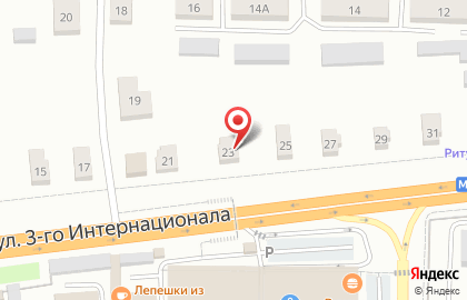 Шиномонтажная мастерская на улице 3 Интернационала на карте