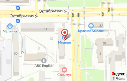 Мебельный салон Модерн на Октябрьской улице на карте