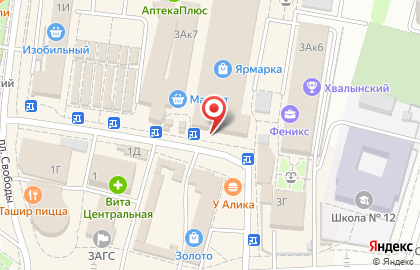Аптека Медуница-М на площади Свободы на карте