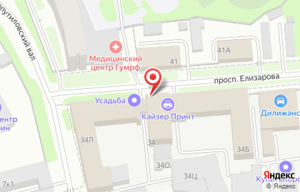 Магазин выпечки на проспекте Елизарова на карте