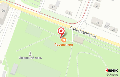 Служба доставки перепечей Перепечкин на улице Авангардная на карте
