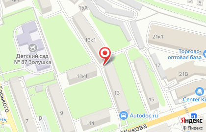 Учебно-курсовой центр на улице Маршала Жукова на карте