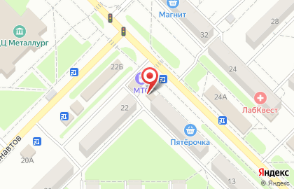 Центрозайм на улице Металлургов на карте