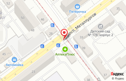 Кондитерский магазин Зефирчик на проспекте Металлургов на карте