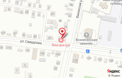 Аптечный пункт на улице Свердлова на карте