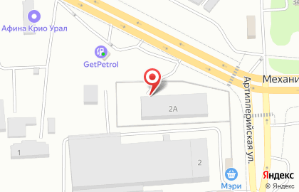 Мебельная фабрика Веста-н на Артиллерийской улице на карте