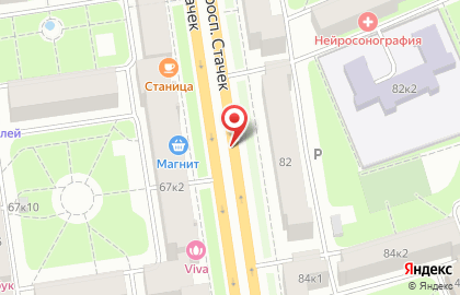 Дачное, Электродепо Петербургского Метрополитена на карте