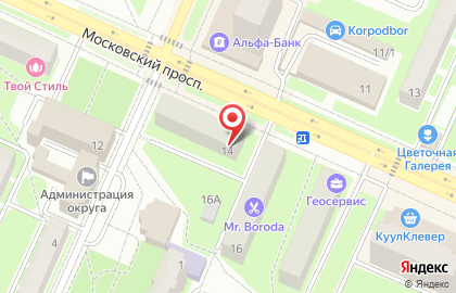Агентство недвижимости ВЕК на Московском проспекте на карте