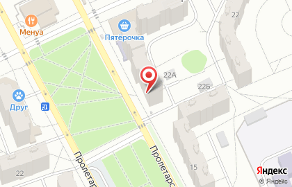 Магазин Красное & Белое на Пролетарской улице, 13 к 1 на карте