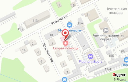 Отделение скорой медицинской помощи в Дальнереченске на карте