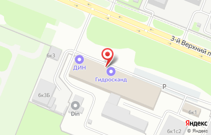 Торгово-сервисная компания Гидросканд в 3-м Верхнем переулке на карте