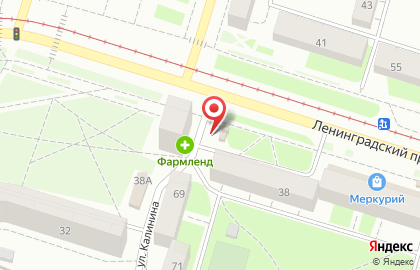Киоск по продаже цветов на Ленинградском проспекте на карте