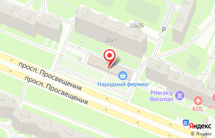 Магазин зоотоваров на проспекте Просвещения, 22а на карте
