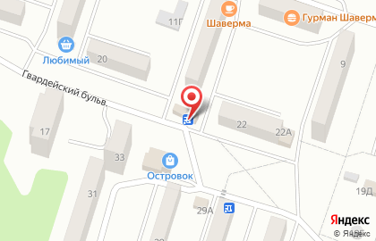 Продуктовый магазин в Калининграде на карте