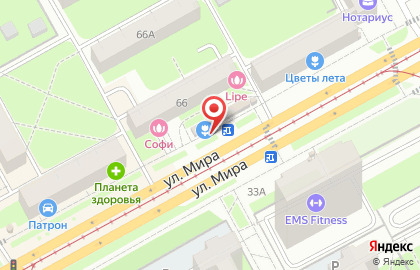 Салон цветов и подарков Цветы Рядом на улице Мира на карте