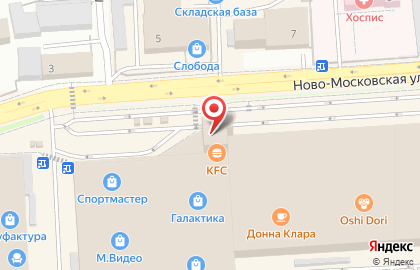 Киоск по продаже печатной продукции на Ново-Московской улице на карте