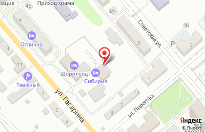 Гостиница Сибирия на карте