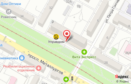 Магазин напольных покрытий Управдом в Краснооктябрьском районе на карте