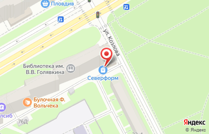 Магазин сантехники Северформ на проспекте Ветеранов на карте