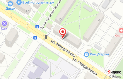 Аптека Тетра на улице Менделеева на карте