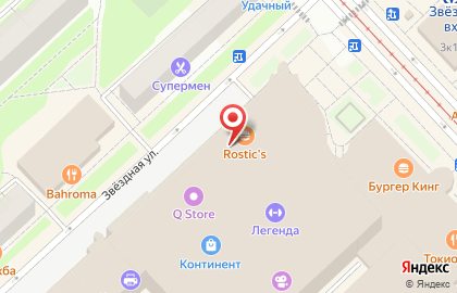 Ресторан домашней кухни Теремок на Звёздной улице, 1 на карте
