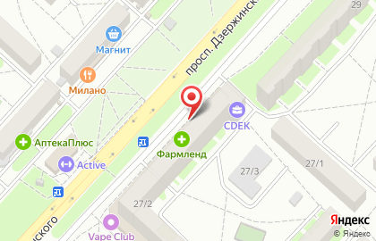 Фирменный магазин Рябушка на проспекте Дзержинского на карте