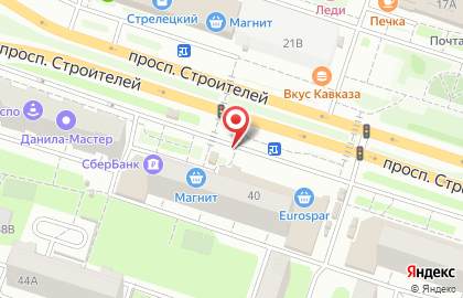 Телекоммуникационная компания МТС на проспекте Строителей на карте