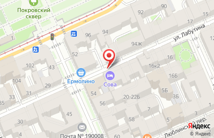 Хостел Сова в Адмиралтейском районе на карте